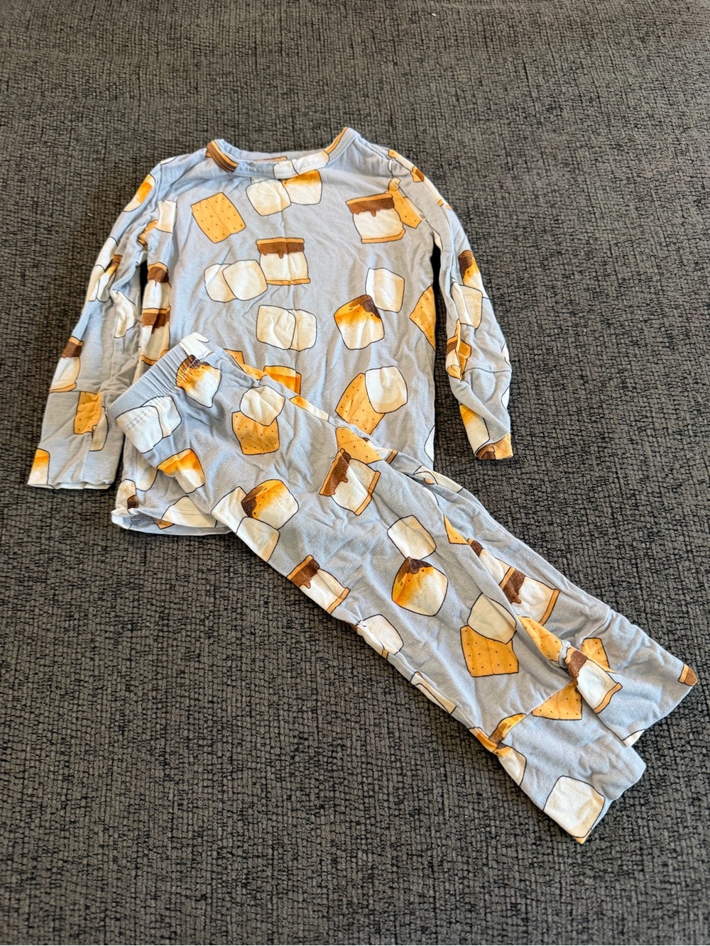 Posh Peanut Light Blue S'mores Pajama Set